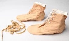 Danzcue Women's Canvas Lace Up Jazz Boot Shoes JL3 Flesh Size US:10 UK:8