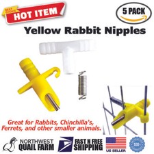 Rabbit Water Nipple 5pcs Drinker Feeders Automatic Waterer Guinea Ferrets Mice