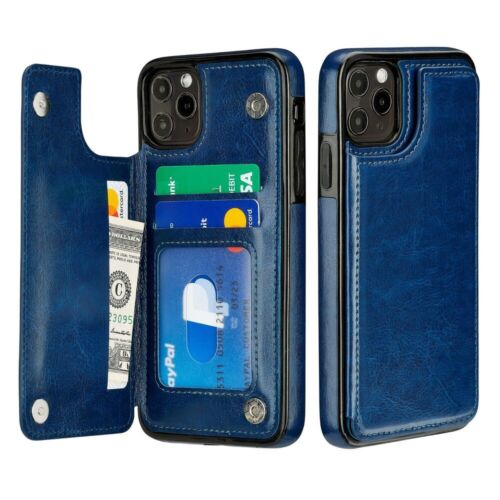Flip Magnetic Leather Wallet Back Card Pocket Kickstand Case Cover for iPhone - Picture 17 of 19