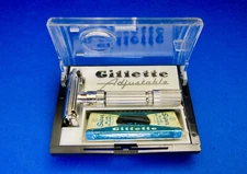 Gillette Vintage FATBOY Adjustable  TTO Razor F4 1960 Made In U.S.A. MINT COND