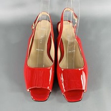 Scarpe col tacco da donna con cinturino posteriore rosso