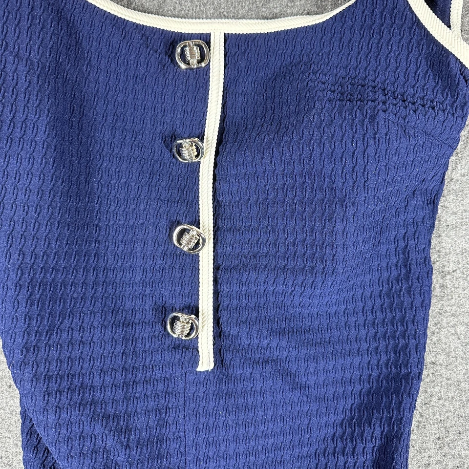 Traje de baño Christina de una pieza vintage años 90 para mujer 16L azul marino Foto 2 de 4