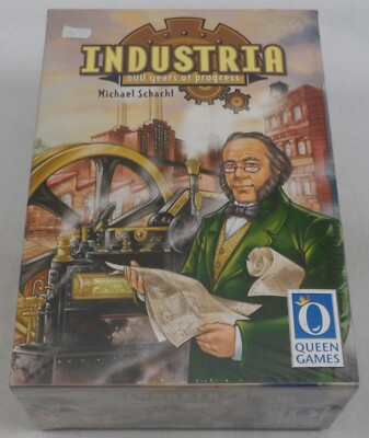 Industria 600 years of Progress Board Game NIB SEALED Queen Games - box wear