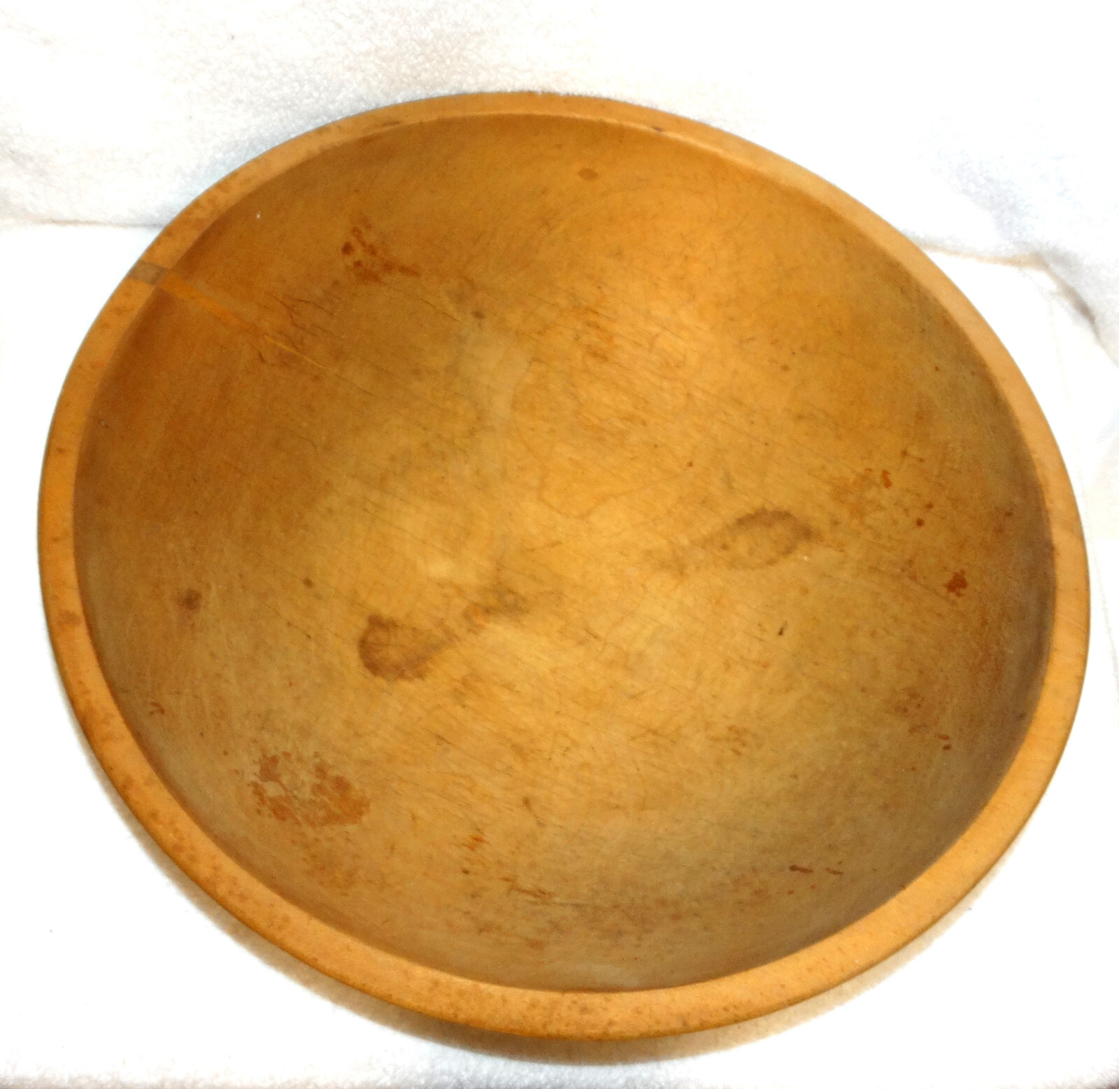 Large 15” Antique Wood Mixing Dough Bowl Vintage Salad/Fruit Bowl eBay
