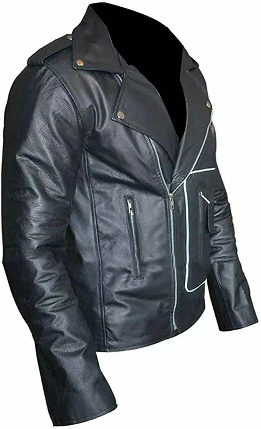 HEE　TENDERLOIN T-DACK JACKET TENDERLOIN T-OGL 3rd TRUCKER LEATHER JACKET BLACK Used Men's