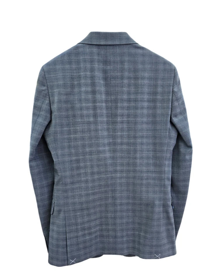 Blazer Penguin Munsingwear Chaqueta Deportiva Gris con Rayas Azules AJUSTE CEÑIDO Elástico 36R Foto 2 de 4