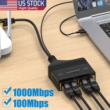 Out Ethernet Splitter Adapters RJ45 Cable LAN Network Male/Female Mouth 1 IN 4
