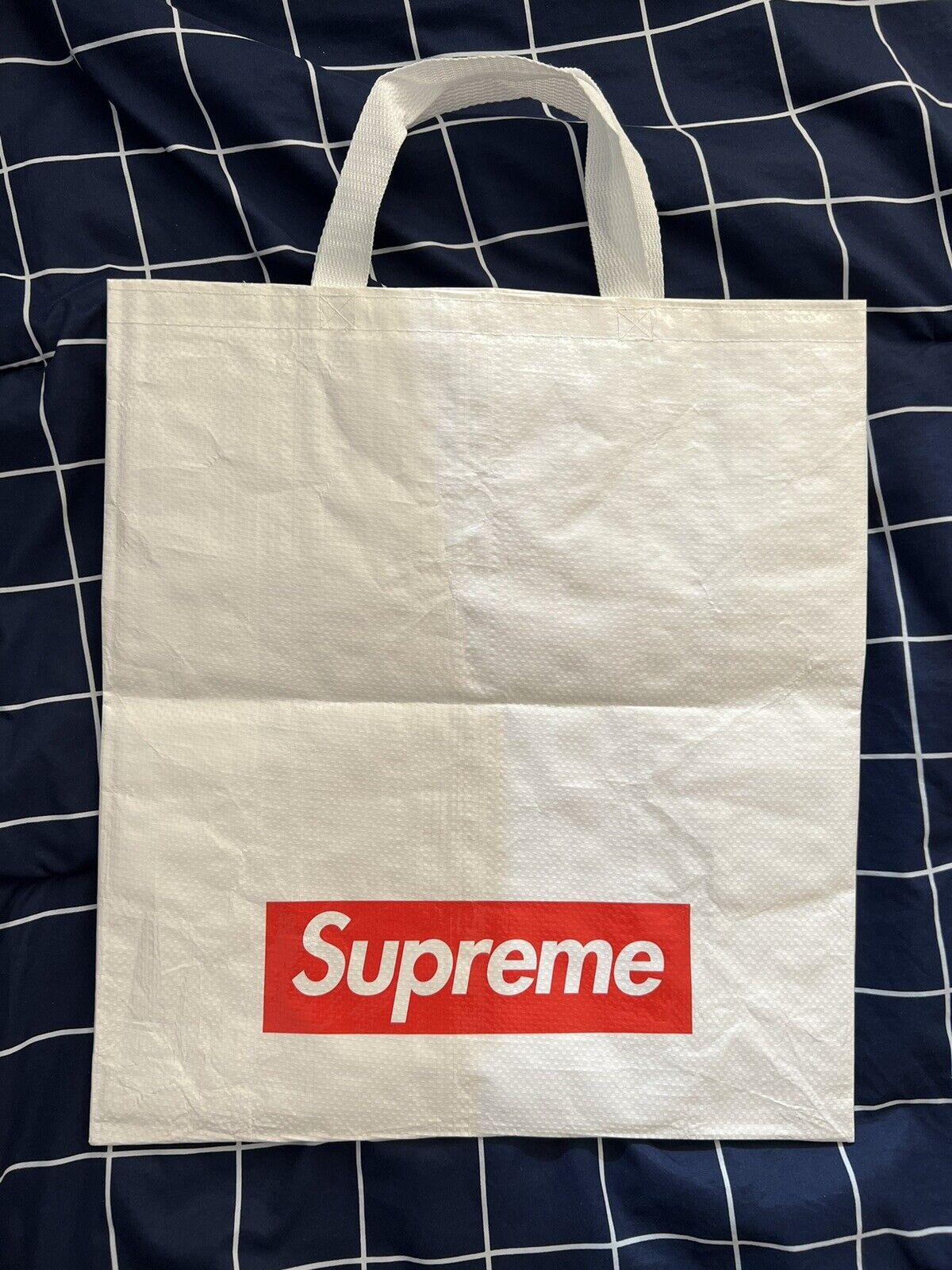 Supreme New York Large Reusable Shopping Bag Cotton Handles Woven  Polypropylene