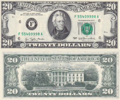 1977 $20 Atlanta District Federal Reserve Note FR 2072-F Uncirculated