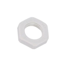 10X 1.262.0700.11 Nut PG7 Polyamide UL94V-0 D: 5mm Spanner: 19mm Grey HUMMEL