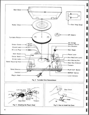 Kenwood KD-5066 Turntable Owners Manual | eBay
