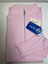 Tailored Sportsman ICEFIL Long Sleeve Ziptop Shirt Ice Pink/ Silver XS