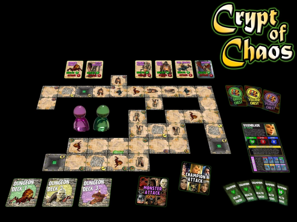 Crypt of Chaos Tabletop Card & Board Game - Brand New from Crystal Dagger Games - Image 3 of 4