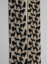 Dog Silhouette Grosgrain ribbon BTY 5/8 7/8" Cute Puppy brown Black Multi Breed