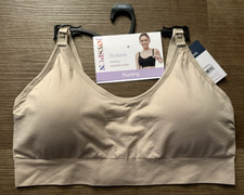 Joyspun Maternity Nursing Comfort Bra Seamless Wire-Free Hook  Eye Beige XXXL
