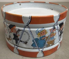 Vintage J. Chein  Co Tin Toy Drum Child Marching Band.