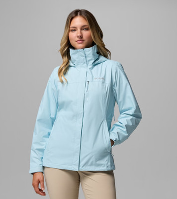 Columbia Women s Pouration II Jacket L Marine Light Waterproof Rain Coat New