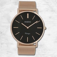 Oozoo Edelstahl Damen Uhr C9924A Analog Quarzuhr Armband RoséGold UOC9924A
