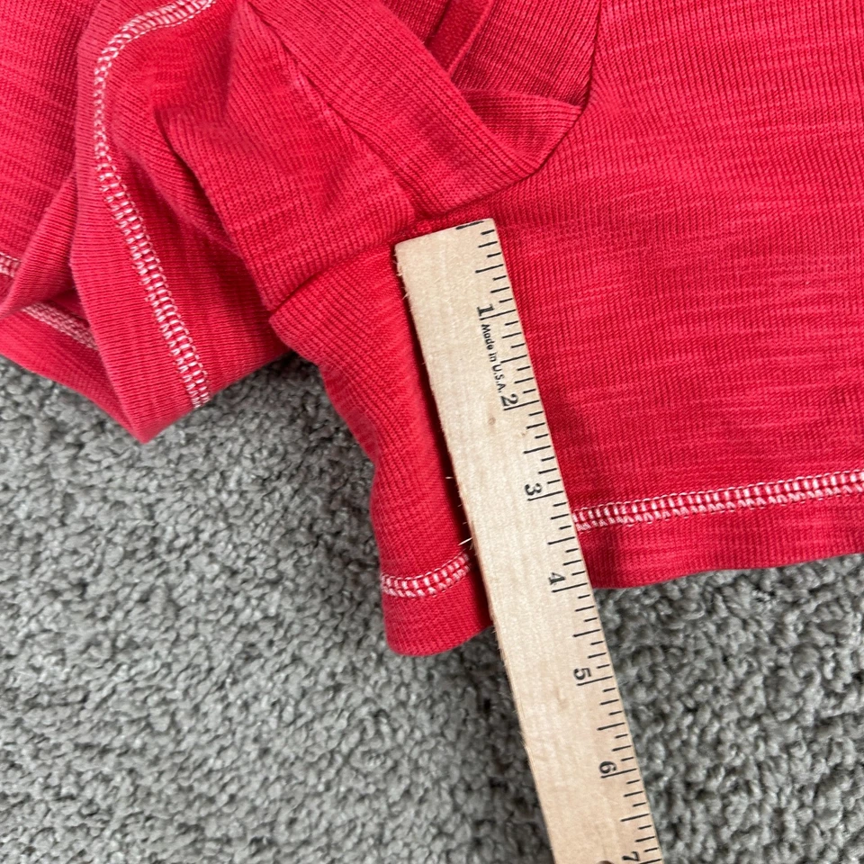Shorts feminino Tommy Bahama médio vermelho abacaxi cordão mistura de algodão - Imagem 4 de 4