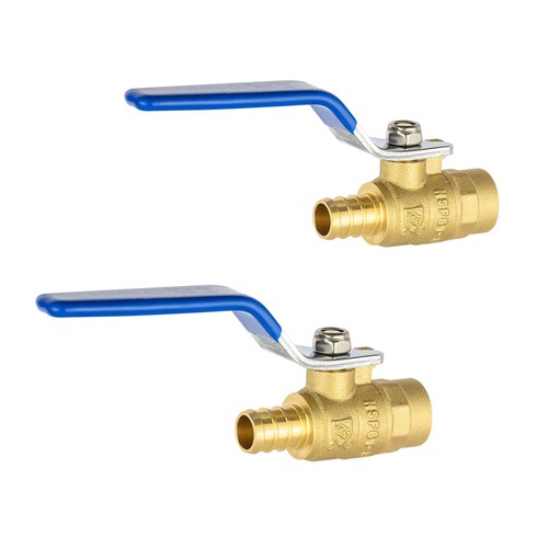 2 PCS 1/2" PEX Crimp X 1/2" Sweat Brass ShutOff Ball Valve Plumbing Fitting