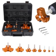 8 PCS Triple Blade PVC Pipe Reamer Kit Pipe Fitting Reamer Tool For Plumbing