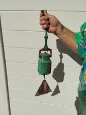 Vintage Paolo Soleri Arcosanti Cast Bronze Art Wind Bell Chime Nice Patina (B34)