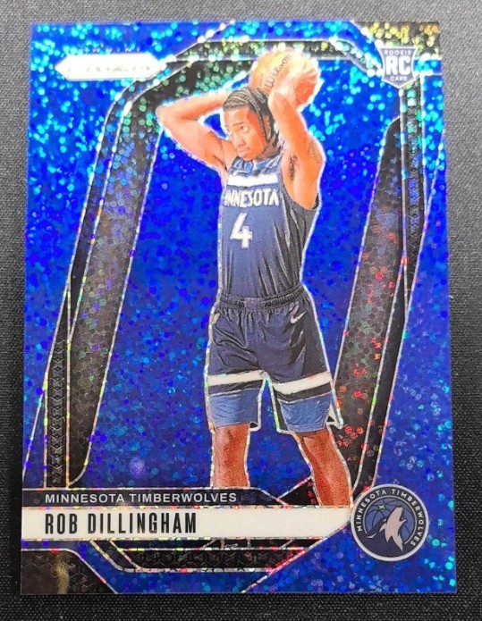 Rob Dillingham 2024-25 Panini Prizm Blue Sparkle Prizm 116/144 RC #250