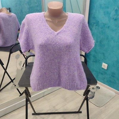 Women Peter Hahn Sweater Lilac Alpaca M