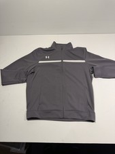 Under Armour Jacket Mens Medium Gray Full Zip Loose AllSeasonGear
