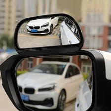 2 Pcs Rectangular Blind Spot Mirror Towing Reversing Stick On Adjustable Auto