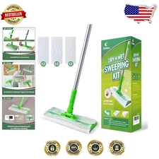 Sweeper Mop Pro: 36 Refills, Lock-Tight, Pet Hair, Dust, Wet/Dry, Floor Cleaner