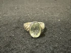 Vintage Green Amethyst Prasiolite Sterling Silver Ring Size 8