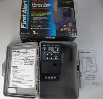 TS110WH First Alert Heavy Duty Digital Outdoor Time Switch 120V w/ box