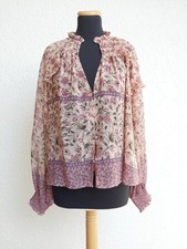 Rosa Blumen Millefleur Rüschchen Bluse von Zara, Gr. S (NEU)