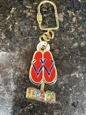 Florida Keychain Red Flip Flops Sandals Beach Keyring Sunshine Souvenir