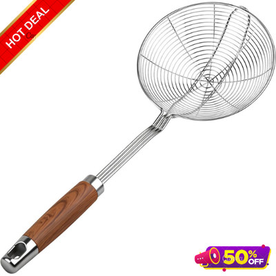 ChefBee Spider Strainer Skimmer Spoon 5.3'' Stainless Steel Wire Frying Ladle