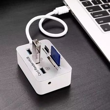 3 Port USB 2.0 Hub MS SD M2 TF Multi-In-1 Memory Card Reader Adapter
