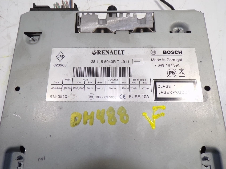 281158115R SISTEMA AUDIO / RADIO CD / 281155040R / 17103698 PARA RENAULT SCENIC - Imagen 4 de 4