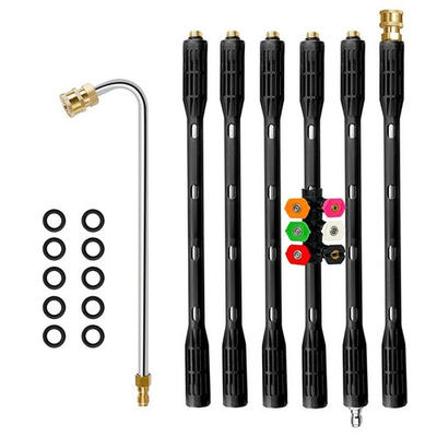 #ad #ad 6 Nozzle Pressure Washer Extension Pole Kit for Efficient Gutter Cleaning $106.13