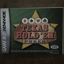 Texas Hold 'Em Poker Golden Nugget Casino GBA Game Boy Advance Manual Booklet