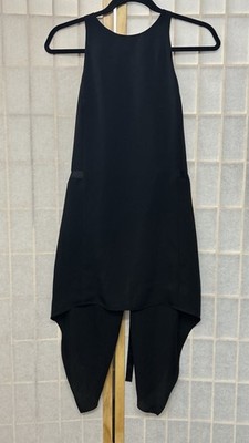 NWT Halston Heritage Women s Mini Wrap Dress Black Size 8