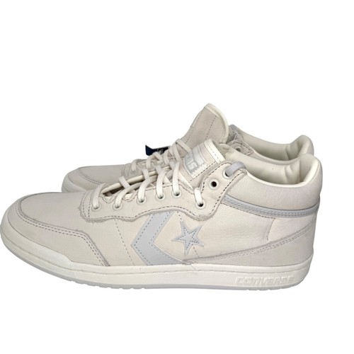 Converse Sneaker Fast Break Pro Mid Leather Egret Grey Men 8.5/women 10 A09245C