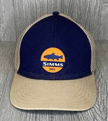 Simms Hat Men Cap Men Blue Snapback Fishing Products Patch Cap Mesh Back Trucker