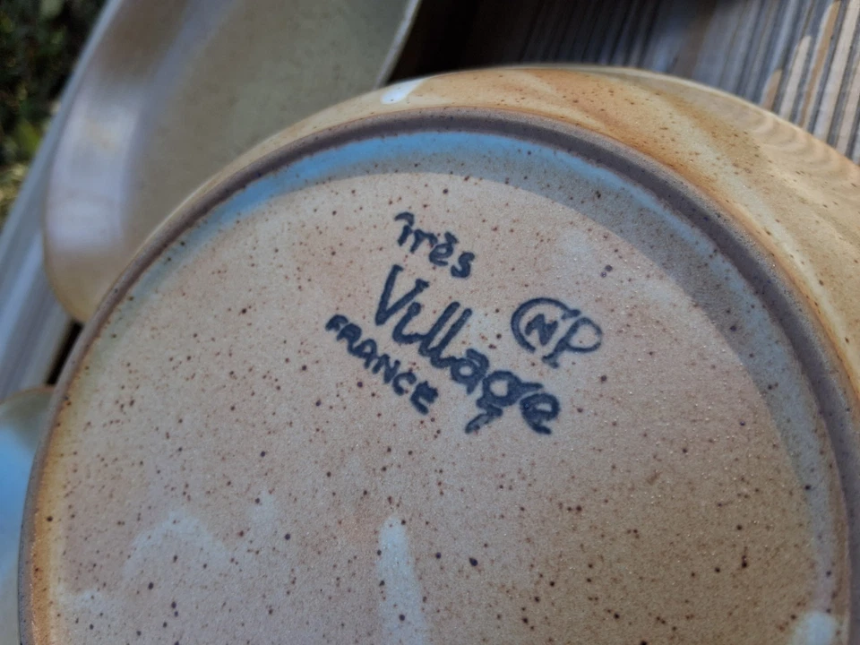 5 Assiettes creuses calottes en grès CNP VILLAGE FRANCE - Photo 4/4