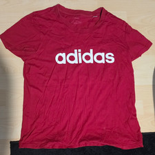adidas Herren T-Shirt Gr. M Rot/Weiß Logo Dr...