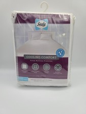 Sealy Cooling Comfort Fitted Twin White Mattress Protector-New