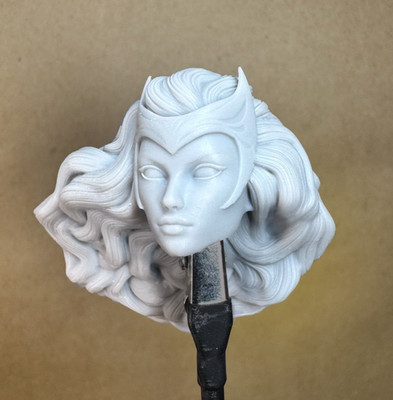 Custom SCARLET WITCH Head | Wanda Marvel Comic 8k Resin Print 4'' 6'' 7'' 12'' Scale