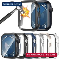  6 Pack Case for Apple Watch SE 3/SE 2nd Gen Series 6 5 4 SE 44mm Screen Protec