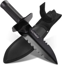 Metal Detector Shovel, Heavy Duty Double Serrated Edge Digger, Metal Detecting