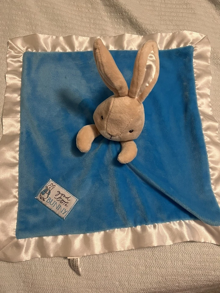 Beatrix Potter Peter Rabbit 蓝色安全毯 Lovey 缎面装饰 — 第 4/4 张图片